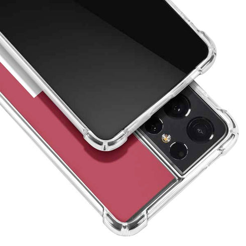 University of Oklahoma Sooners Red Galaxy S21 Ultra 5G Clear Case